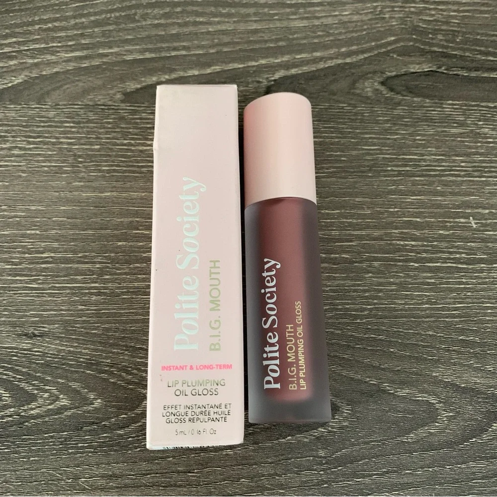 Polite Society B.I.G. Mouth Lip Plumping Oil Gloss Sweet Talker Pink Nude